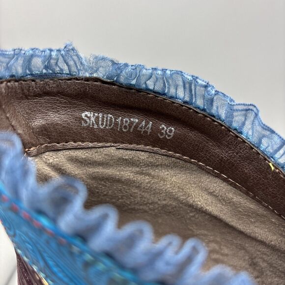 Colorful Ankle Boots with Floral Accent - Picture 11 of 11